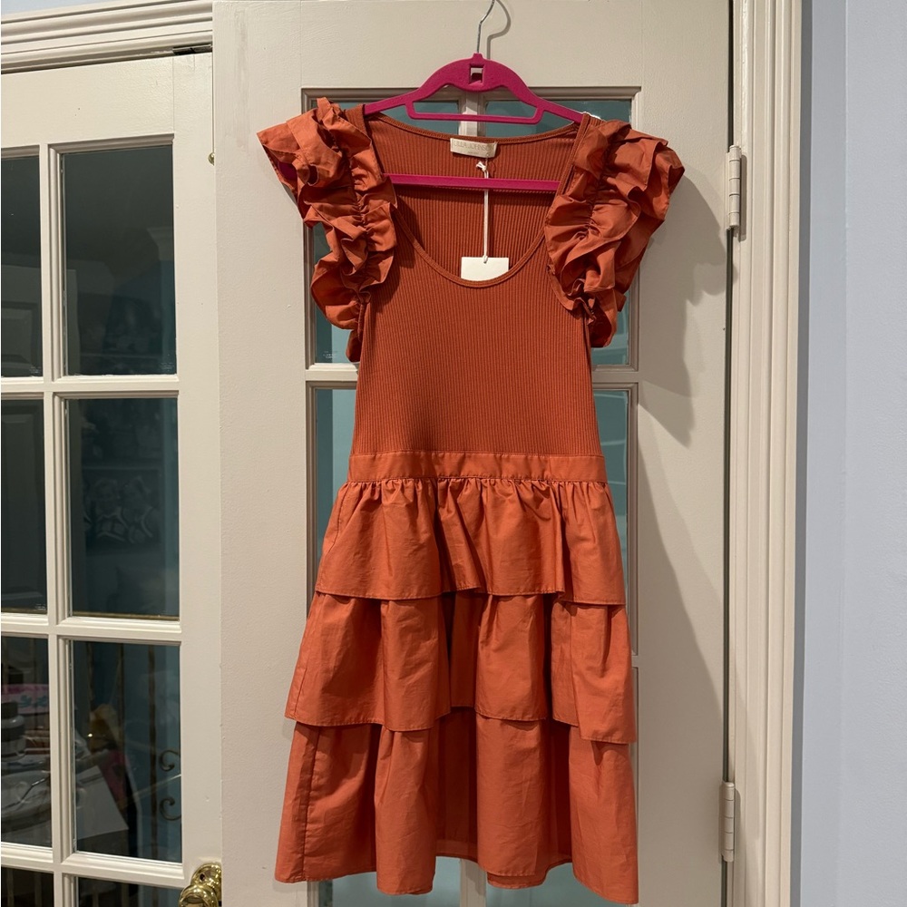 Ulla Johnson Hanna Burnt Orange Dress